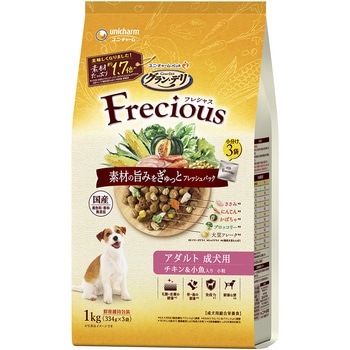 グラン・デリ Frecious アダルト成犬用 チキン&小魚入り ユニ・チャーム