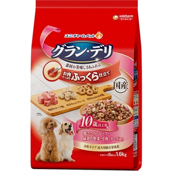 グラン・デリ ふっくら仕立て 10歳以上用 鶏ささみ・ビーフ・緑黄色野菜・小魚・チーズ・角切りビーフ粒入り ユニ・チャーム