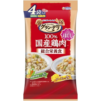 グラン・デリ 100%国産鶏肉パウチ 総合栄養食ほぐし 成犬用 緑黄色野菜入り&チーズ入り ユニ・チャーム