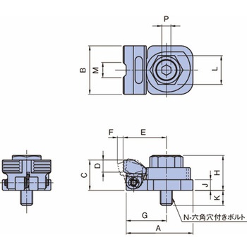クランプ&ストッパー カムサイドクランプ BJ162 BJ162-10001 イマオコーポレーション