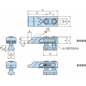 クランプ&ストッパー アジャストトークランプ(T溝タイプ) BJ101-T BJ101-12122T イマオコーポレーション