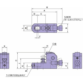 クランプ&ストッパー サイドクランプ CP100 CP100-16080 イマオコーポレーション