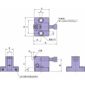 クランプ&ストッパー サイドクランプ CP101 CP101-16080 イマオコーポレーション