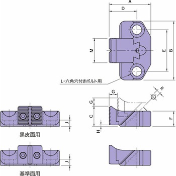 クランプ&ストッパー サイドクランプ CP105 CP105-08116 イマオコーポレーション