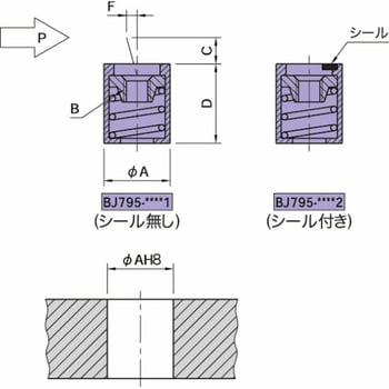 クランプ&ストッパー スプリングロケートピン(メネジ) BJ795 BJ795-04021 イマオコーポレーション