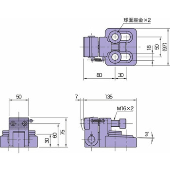 クランプ&ストッパー サイドクランプ BJ100(M16) BJ100-16060 イマオコーポレーション