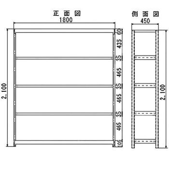 軽中量ラック 200kg 単体 高さ2100mm モノタロウ