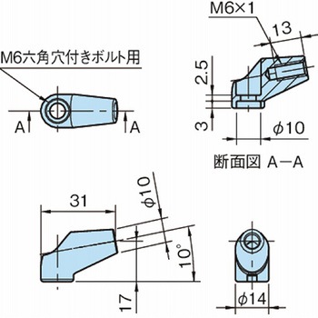 スナップクランプ アングルアダプター QlSND-AN10 QLSND-AN10 イマオコーポレーション