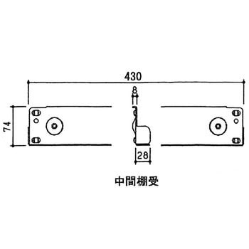 棚板 軽中量ラック 200kg用 棚板1枚・棚受2本付 モノタロウ
