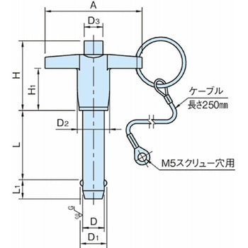差し込みピン ボールロックT型ピン BJ773-SUS BJ773-08040-SUS イマオコーポレーション