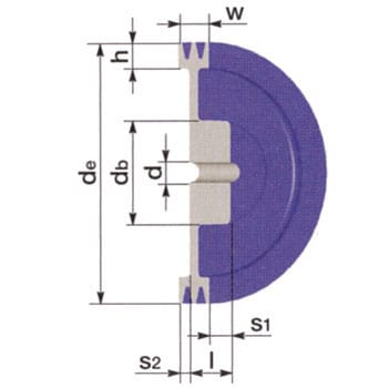 JIS Vプーリー軸穴完成品 A-2