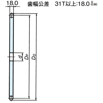 RS標準スプロケットRS100 1Aタイプ 椿本チエイン