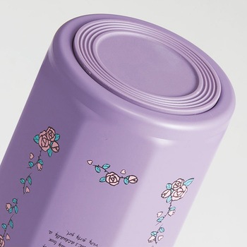 八角ステンレスボトル500ml クロミ フラワーレトロ スケーター