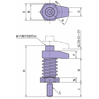 クランプ&ストッパー フッククランプ BJ131 BJ131-16160 イマオコーポレーション