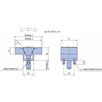 クランプ&ストッパー ダブルエッジクランプ(セルフカット) MBDES MBDES16 イマオコーポレーション