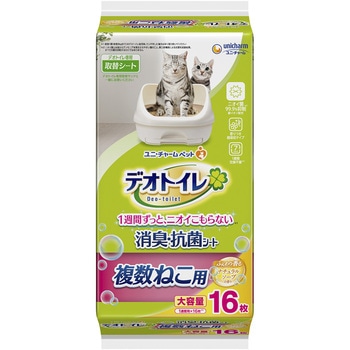 デオトイレ 複数ねこ用 ふんわり香る消臭・抗菌シート ナチュラルソープの香り ユニ・チャーム