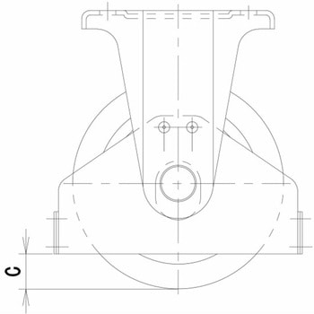 防護カバー付きキャスター 中荷重用 固定キャスター K CRK-200-C35 ウカイ(岐阜産研工業)