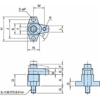 クランプ&ストッパー フッククランプセット(フランジタイプ) BJ130-B1 BJ130-12140B1 イマオコーポレーション