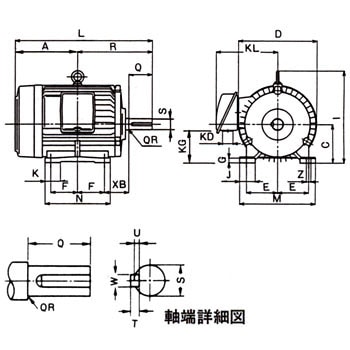 MLA8107A 4P 2.2KW 富士低圧三相モータ(屋内用) 1台 富士電機 【通販