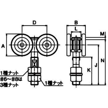 2 4WH 複車 1個 ダイケン 【通販サイトMonotaRO】