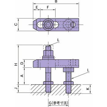 クランプ&ストッパー 溝付きストラップセット(Aタイプ) BJ153-A BJ153-10080A2 - イマオコーポレーション