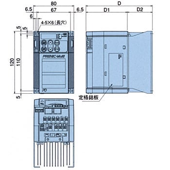 FRN0.2E1S-2J 高性能・コンパクト形インバータ FRENIC-Multiシリーズ 1