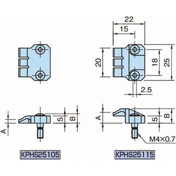 クランプ&ストッパー ホールドダウンストッパー(シングルタイプ) KPHS KPHS25105 イマオコーポレーション