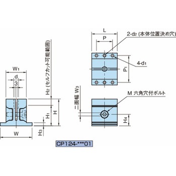 外形クランプ 外形クランプ(ブロックタイプ) CP124 CP124-03201 イマオコーポレーション
