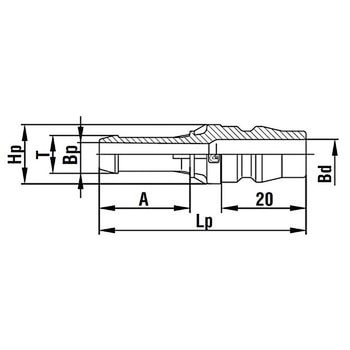 ハイカプラエース プラグ (ホース取付用) 日東工器