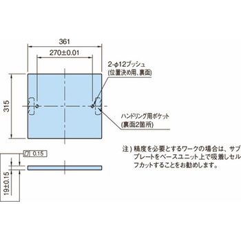 バキュームクランプ サブプレート MB-VM300SP MB-VM300SP イマオコーポレーション