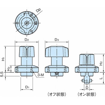 ワンタッチ着脱 サムターンクランパー(自在アプローチ) QCTHA QCTHA0525-10S イマオコーポレーション