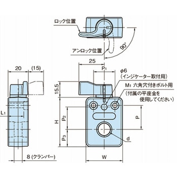 ワンタッチスライドロック スピンロック QCSPL QCSPL0920-OG イマオコーポレーション