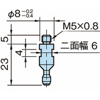 ワンタッチ着脱 ボールインキャッチャー用クランプピン QCBA-M QCBA0816-M5 - イマオコーポレーション