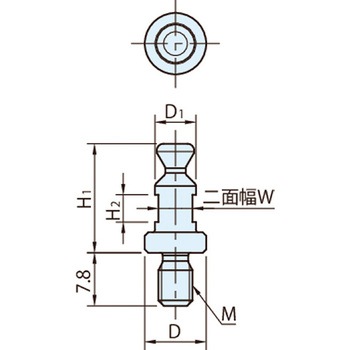 ワンタッチ着脱 クランプピン(フランジ付き) QCPCSF-M QCPCSF0625-M5-SUS イマオコーポレーション