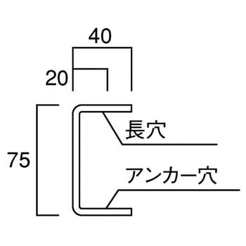 配管支持用チャンネルブラケット(75型) TRUSCO