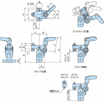 ワンタッチクランプ リトラクトクランプ(クランプレバータイプ) QLRE QLRE-08 イマオコーポレーション