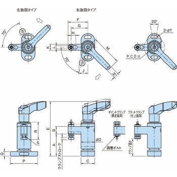 ワンタッチクランプ スイングクランプ(クランプレバータイプ) QLSWC QLSWC-1030KL イマオコーポレーション