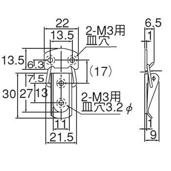 P-24SUS パッチン錠ステンレス4個入 1パック(4個) TRUSCO 【通販サイト