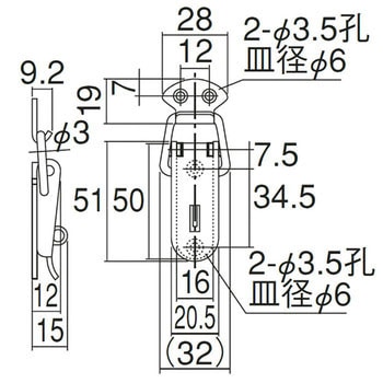 パッチン錠 TRUSCO
