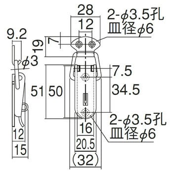 栃木屋EC_ステンレスキャッチクリップ(小): キャッチ・ラッチ