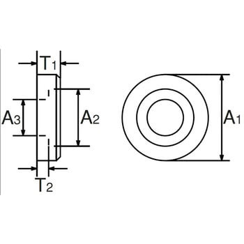 TTO-8W ステンレス引き取手用化粧座金 1袋(2個) TRUSCO 【通販サイト