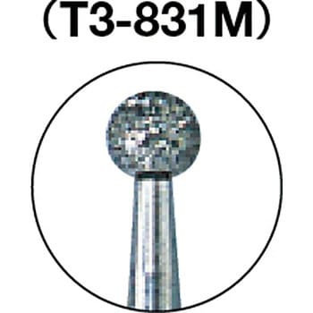 T3-831M ダイヤモンドバー(3mm軸) 1本 TRUSCO 【通販サイトMonotaRO】