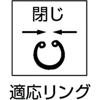 スナップリングプライヤー(穴用) 直爪 TRUSCO