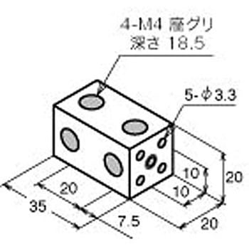 M4 ブロックブラケット 2035 タイプ NIC(エヌアイシ・オートテック)