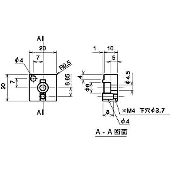 M4 コーナー用エンドコネクタ 2020 タイプ NIC(エヌアイシ・オートテック)
