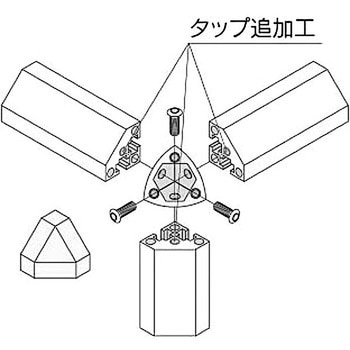 M8 コーナージョイント(AFSC用) 4040 タイプ NIC(エヌアイシ・オートテック)