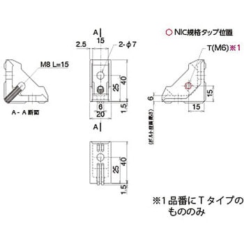 M6 アースブラケット 30 タイプ NIC(エヌアイシ・オートテック)