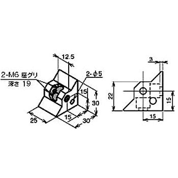 M6 ブロックブラケット 3025 タイプ - NIC(エヌアイシ・オートテック)
