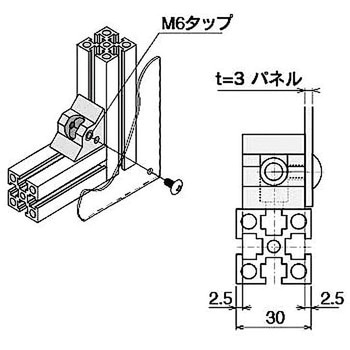 M6 ブロックブラケット 3025 タイプ - NIC(エヌアイシ・オートテック)