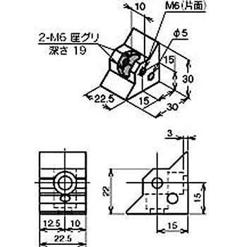 M6 ブロックブラケット 3025-C5 タイプ NIC(エヌアイシ・オートテック)